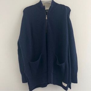 Odd molly 588 Men Sweater wool alpaca Size 4 long sleeve zip up oversized